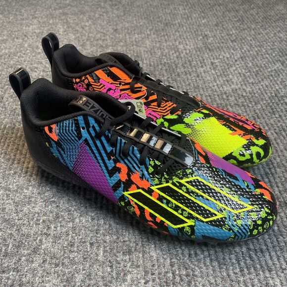 Adidas Adizero Spark 12.0 Men Size 12 Mismatch Football Cleats Neon GV9087 NEW main image 12